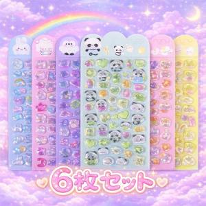 即納します 6枚セット かわいい「パンダ」プレミアムシールが必ず入っている ぷくぷくシール ドロップシール ぷっくりシール ボンボンシール ネコポス CP1 爆買