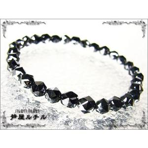 豪華50ct/極太6mmスターカット/ブラックスピネル/ブレスレット