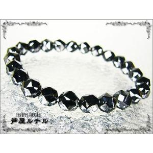 ★完売御礼★大迫力100カラット/ブラックスピネル天然石ブレスレット/8mmスターカット｜ashiya-rutile