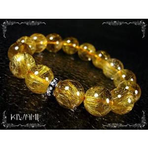 ★完売御礼★KIWAMI/14mmタイチンルチルクォーツ/天然石ジュエリーブレスレット5星クラス｜ashiya-rutile