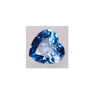 トパーズ良色ロンドンブルー（裸石）ルース　0.20ct ハートシェイプ｜ashiya-rutile