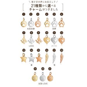 チャーム付 ガラス管 遺骨ペンダント ペット ...の詳細画像1