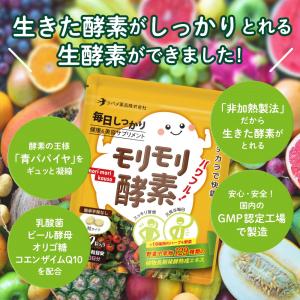 モリモリ酵素 サプリ サプリメント 酵素 ダイエット 約1カ月分 ツバメ薬品