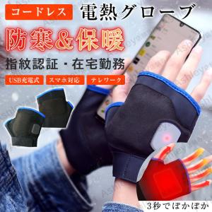 電熱グローブ バイク 作業用 ヒーターグローブ USB充電式