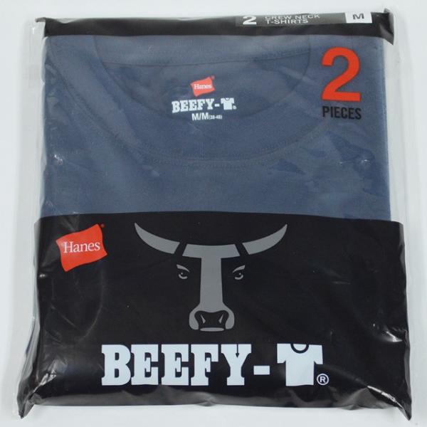 HANES ヘインズ BEEFY-T (2枚組)  H5180-2  NAVY