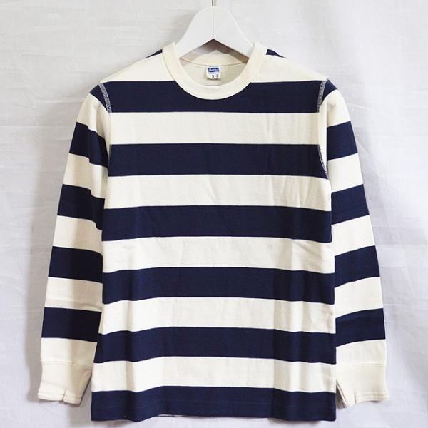フェローズ Pherrow's ヘビーボーダーL/S Tシャツ NAT.NAVY PCT3-B