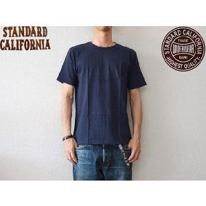 スタンダードカリフォルニア Tシャツ Standard California SD UNDERWEAR CREW NECK T NAVY｜ashoesselect