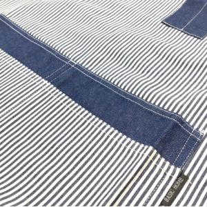 ヒッコリー エプロン 切り替え H型 ワークエ...の詳細画像3