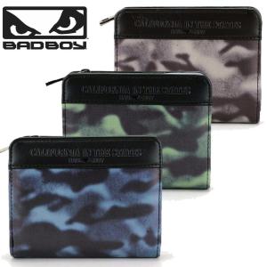 BADBOY カモフラウォレット バッドボーイ L型ファスナー折り財布