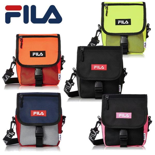 FILA ショルダーバッグ ロゴテープ サコッシュ FM2140 ミニショルダーバッグ 斜め掛けバッ...