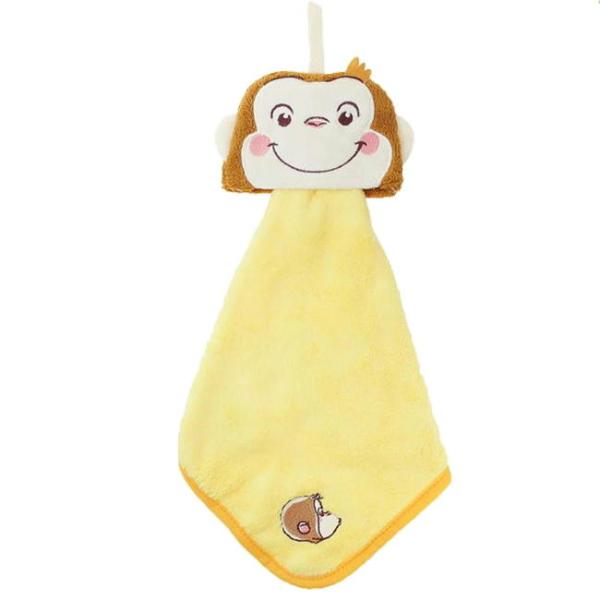ループタオル おさるのジョージ にんまりジョージ キャラクター マスコット マイクロ ループ付き ハ...