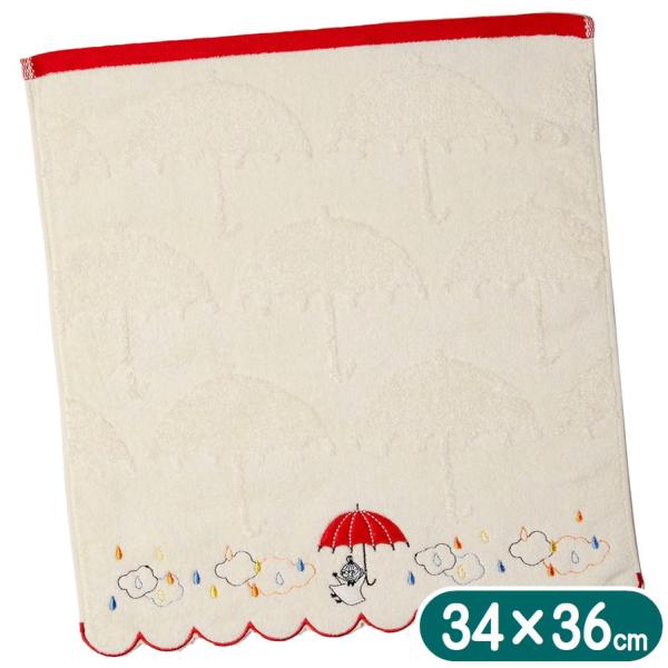 ウォッシュタオル ムーミン 雲と傘 ハンドタオル 丸眞 リトルミイ MOOMIN キャラクター グッ...