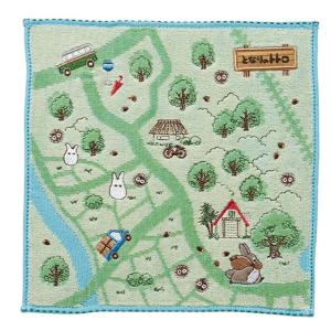 となりのトトロ タオルハンカチ お散歩地図 丸...の詳細画像1