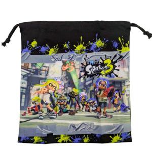 スプラトゥーン3 巾着 Mサイズ SPT-1198 サンアート 任天堂ゲーム キャラクター 体操服入れ 上履き入れ キッズ 小学校 男の子