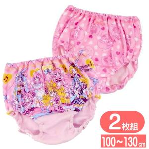 プリキュアオールスターズ ショーツ 女児 2枚組 テレビ キャラクター バンダイ パンツ 女の子 インナー 総柄 2767389 きゃらふるインナー