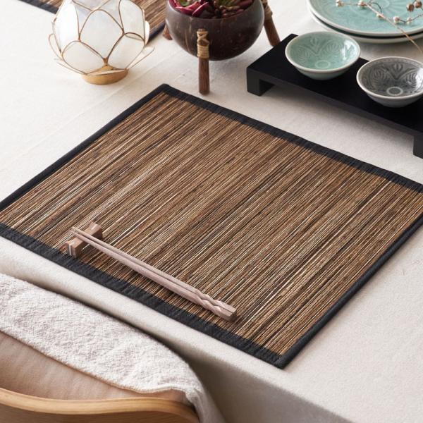 パームリディで編まれたアジアンランチョンマット ティーマット テーブルウェア テーブルマット プレー...