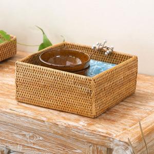 型番4003 籐かごバスケット 良質ラタン 整理カゴ A4サイズ収納 店舗
