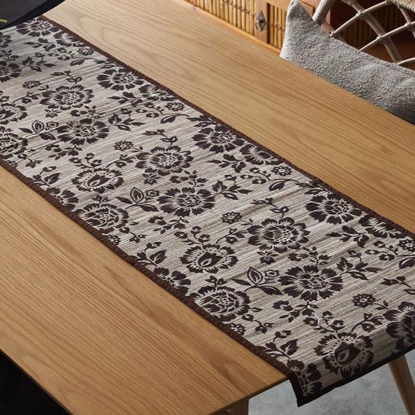 テーブルランナー テーブルクロス 花柄 幅 145cm ウォーターヒヤシンス プリント 約 W 14...