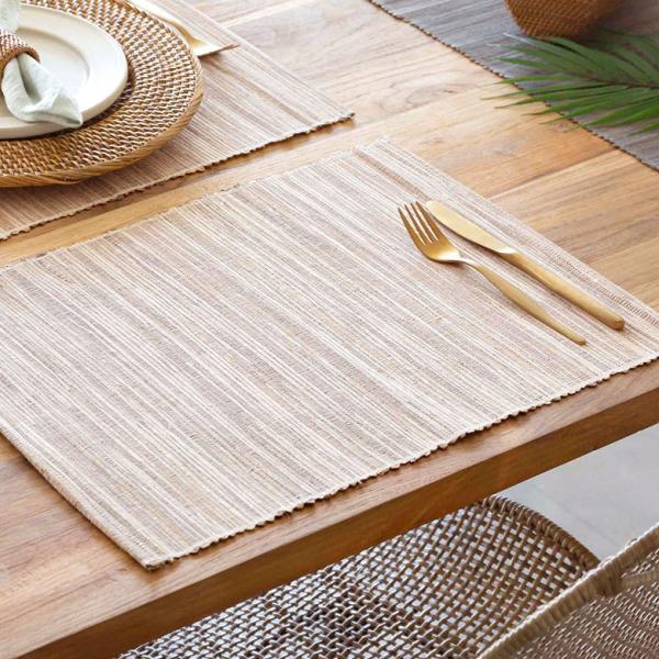 メール便対応 ウォーターヒヤシンスのアジアンランチョンマット ナチュラル 10815