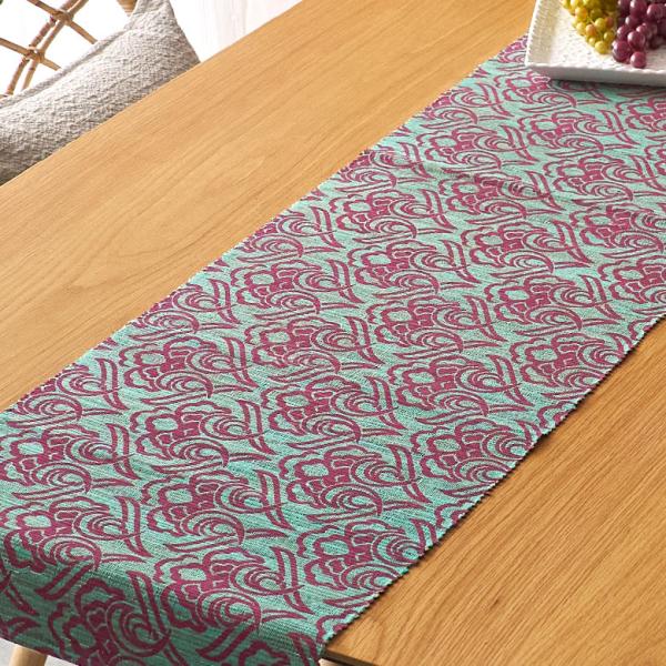 テーブル ランナー クロス アラベスク ウォーターヒヤシンス 約 長さ 150cm ライナー ダイニ...