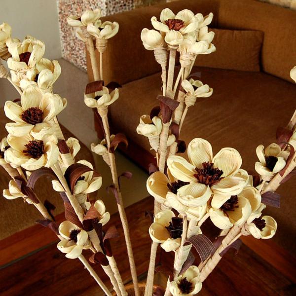 コーンリーフとバナナの木の皮 アートプランツ Aタイプ 10957