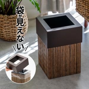 ゴミ箱 ごみ箱 ダストボックス 9L 正方形 四角形 パームリディ 約W 20.5cm D 20.5cm H 30cm ナチュラル 見えない 袋が見えない 中身 フェイクレザー 合皮 11772｜asia-kobo