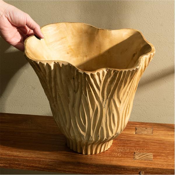 ボウル 木製 チーク ウッド トレイ トレー デコレーション ディスプレイ 収納 フルーツ バスケッ...