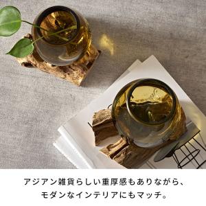 プランター オブジェ 木製 ウッド ガラス デ...の詳細画像3