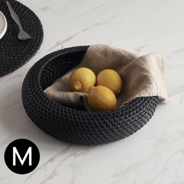 バスケット ラタン 籐 Mサイズ ボウル かご 収納 小物 入れ 野菜 果物 ストッカー トレー ト...