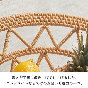 バスケット かご 円形 丸 ラタン 籐 フルー...の詳細画像5