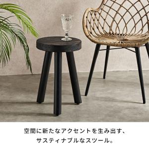 スツール 木製 丸 椅子 チェア 木 古材 天...の詳細画像5