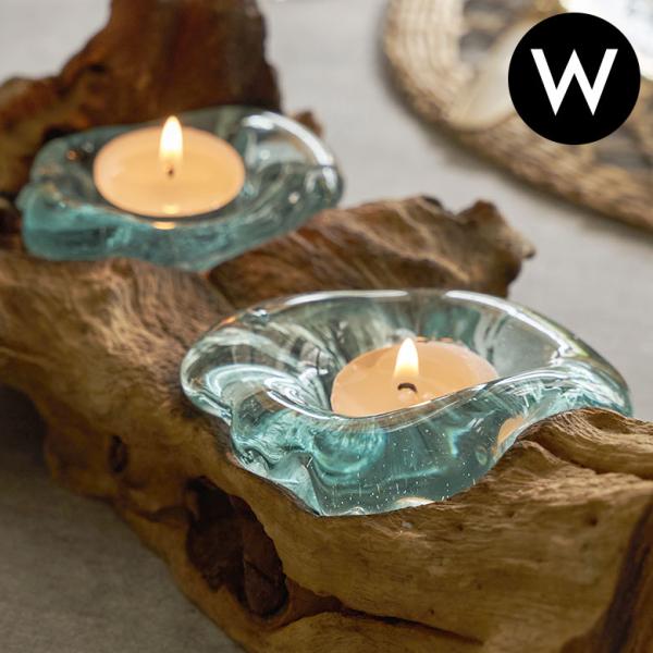 キャンドルホルダー ガラス 古木 インテリア オブジェ キャンドル ホルダー ろうそく 立て 置物 ...