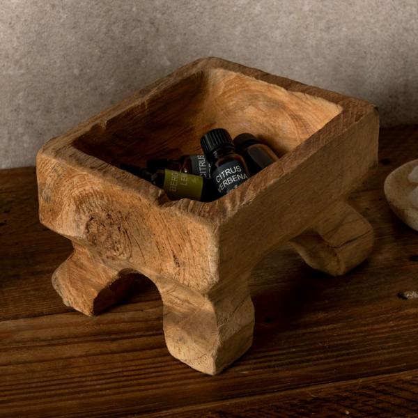 トレー 木製 収納 脚付き 無垢材　四角 鍵 鍵置き 玄関 収納 小物置き 腕時計 ジュエリートレイ...