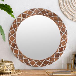 パブミラー かっこいい 壁掛け ミラー おしゃれ 木製 鏡 レトロ