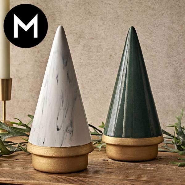 ツリー オブジェ セラミック Mサイズ 約 高さ 21cm クリスマス グッズ 置き物 置物 陶磁器...