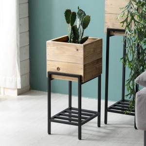 イケア（IKEA） プラントスタンド パイン材 ブラック 67cm m60426340