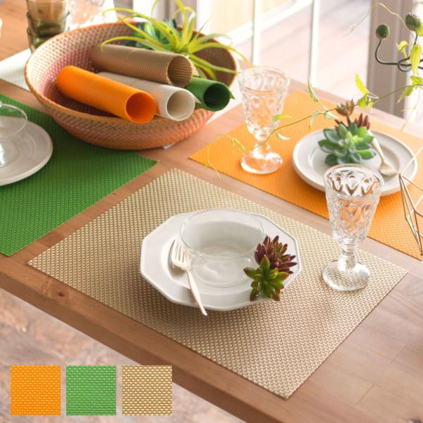 ランチョンマット スクエア 1枚 3色展開 テーブルウェア テーブルマット プレースマット ランチョ...