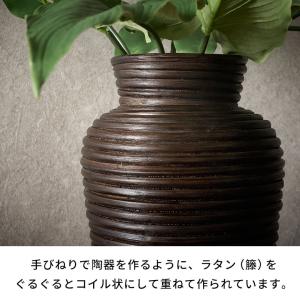 バスケット ラタン 籐 花瓶 フラワーベース ...の詳細画像2