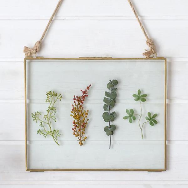 ガラス 真鍮 ハンギングフォトフレーム 63260