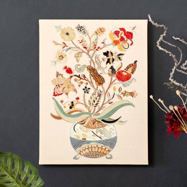 アートパネル シノワ キャンパス パネル エキゾチック 花 鳥 神秘的 約 W 45cm D 60c...