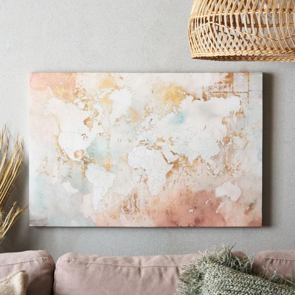 アートパネル アブストラクト 地図 ニュートラルカラー キャンバス ポスター インテリア 絵画 水彩...