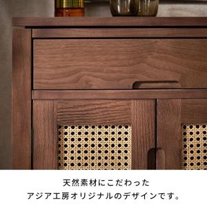 キャビネット サイドボード 木製 ウォールナッ...の詳細画像4