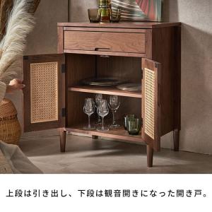 キャビネット サイドボード 木製 ウォールナッ...の詳細画像5