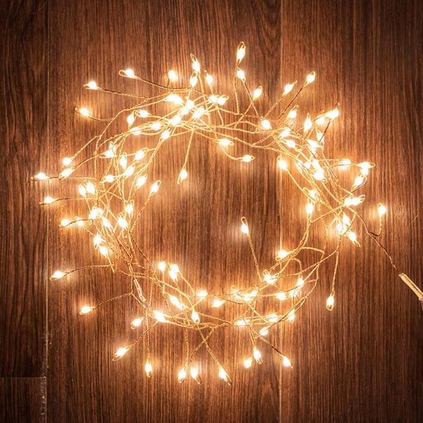 LED ストリングライト イルミネーション 150 cm コッパー シルバー 約 120球 9034...