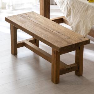 ベンチ スツール 木製 本革 レザー 革製 おしゃれ チーク 無垢材 天然