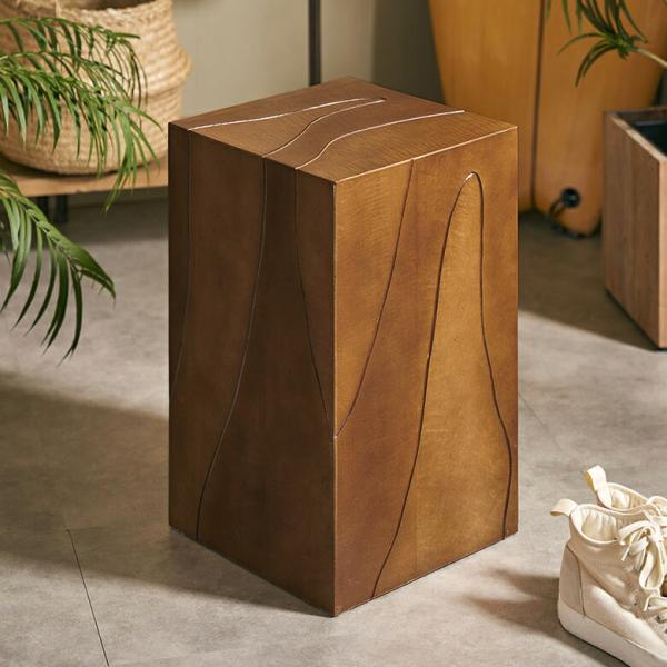 スツール サイド テーブル 椅子 イス ウッド 天然木 木製 座面高 48cm オットマン 家具 イ...