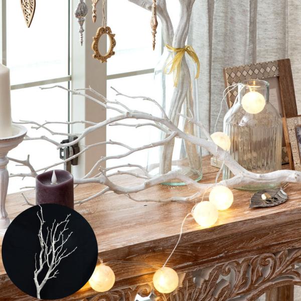 アーティフィシャルフラワー マンザニータ 造花 ホワイト 枝 94111