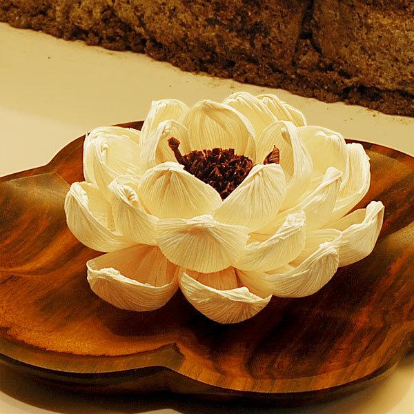 コーンリーフの アジアン デコレーションフラワーオブジェ ナチュラル 9473