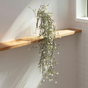 フェイク グリーン ホワイト フラワー 観葉 植物 アーティフィシャル 造花 アート ハンギング ブッシュ リゾート おしゃれ 北欧 インテリア 雑貨 アジアン 94762