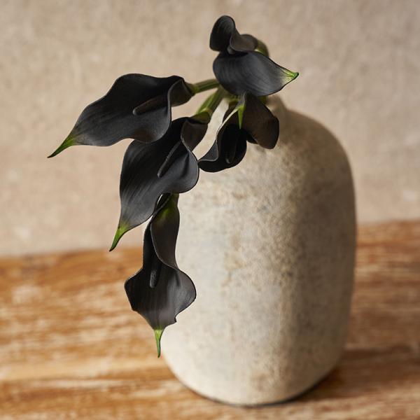 造花 インテリア フェイクフラワー アーティフィシャルフラワー カラーリリー ブラック 観葉植物 ア...